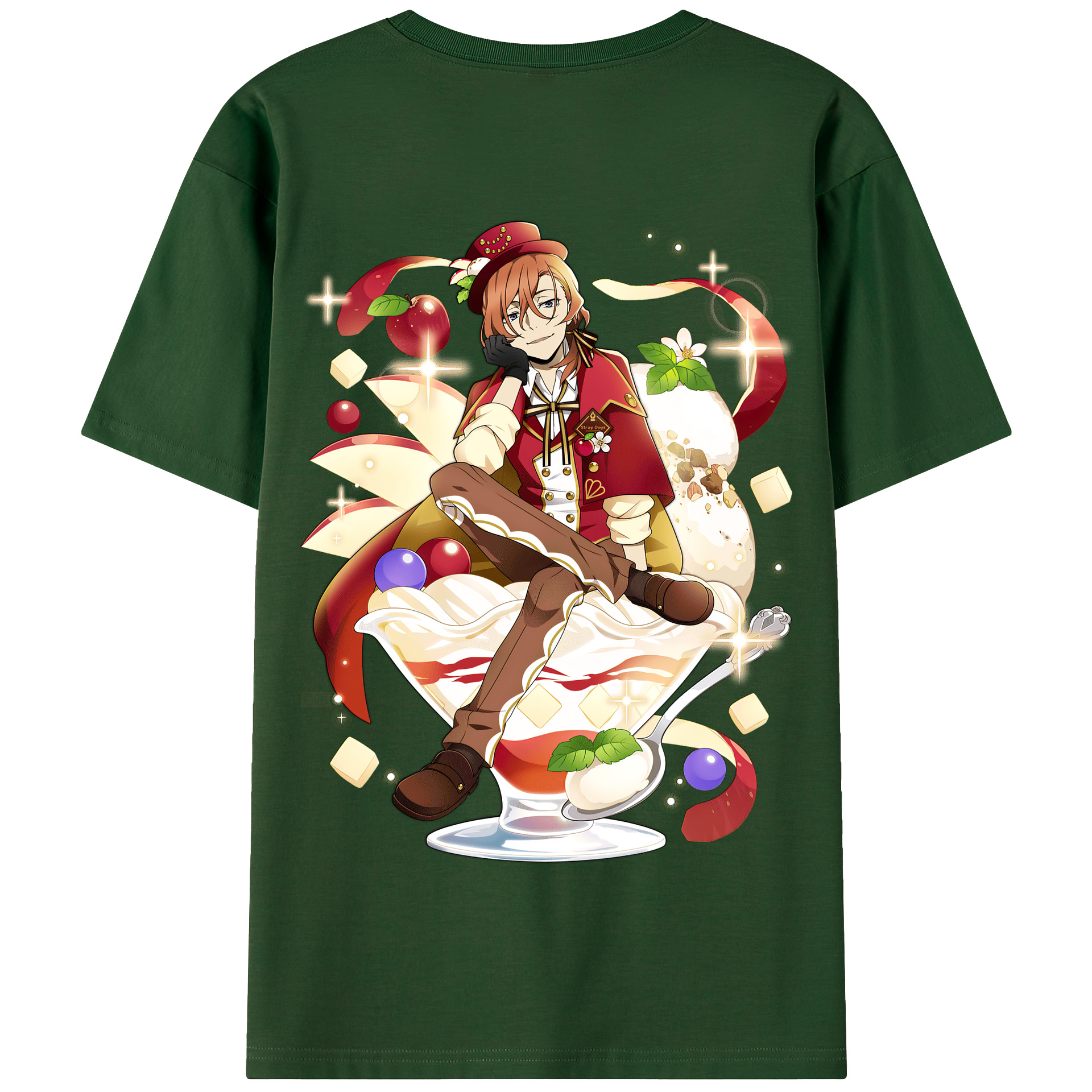（画像用） 文豪ストレイドッグス Bungo Stray Dogs 綿100％半袖Tシャツ（背面プリント）